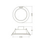 Встраиваемый LED светильник 4W 220V 400lm 4000K ⌀90mm IP44 белый [4058075702882] Ledvance Downlight