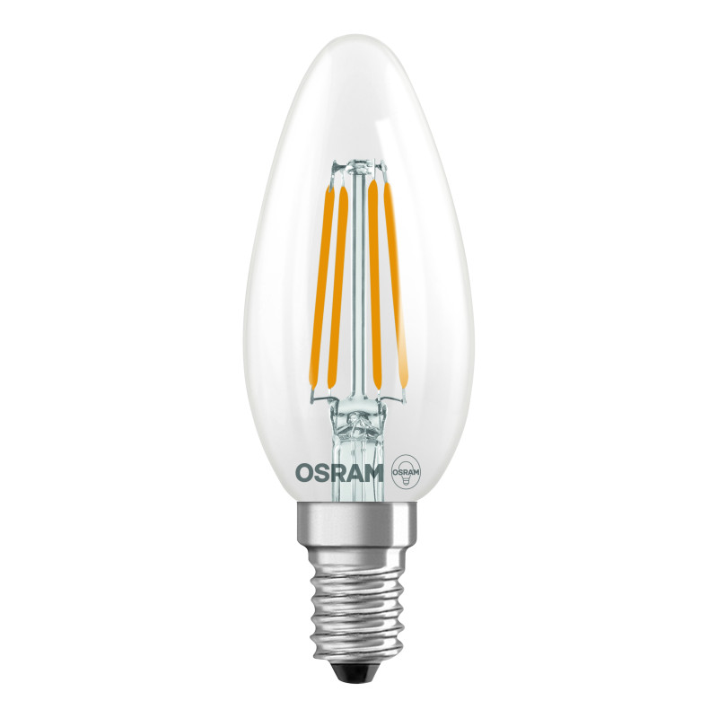 Лампа LED 3,4W 230V 470lm 4000K E14 35x100mm свічка [4099854467189] Osram CL B40 Filament