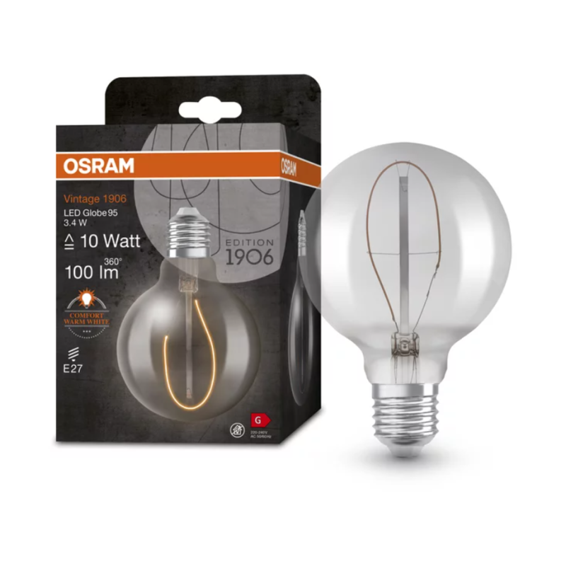 Лампа светодиодная винтажная 3.4W 220V 100lm 1800К E27 95x138mm [4058075760950] OSRAM vintage