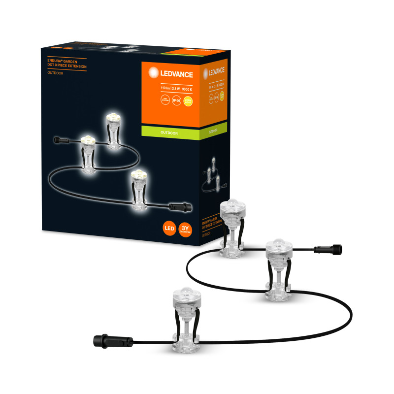 Светильник-подовжувач 2W 220V 210lm 3000K IP65 96х23х23mm [4058075478510] Ledvance ENDURA GARDEN DOT