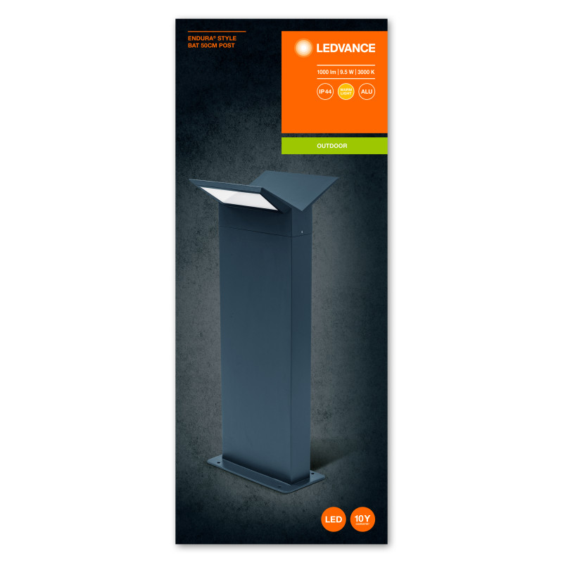 Светильник 9.5W 220V 1000lm 3000K IP44 500х177mm [4058075564084] Ledvance ENDURA STYLE BAT