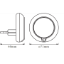 Ночник 0.30W 230V 3lm 3000K 71х60mm [4099854530616] Osram LUNETTA Round с датчиком освещенности в розетку