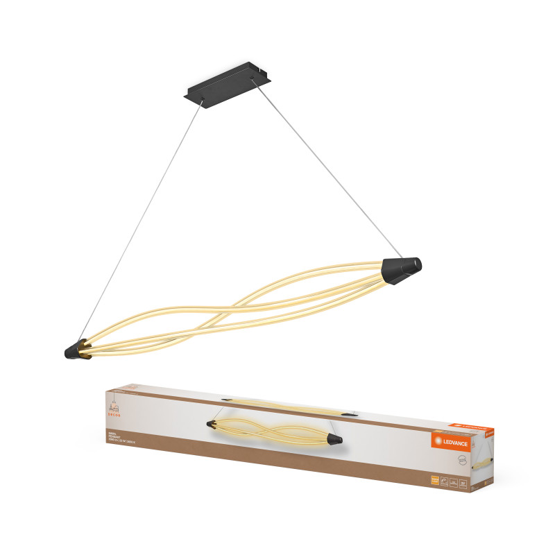 LED Светильник подвесной 22W 220V 2400lm 3000K 1282x127x1282mm DIM [4058075841963] Ledvance DECOR SWIRL PEND