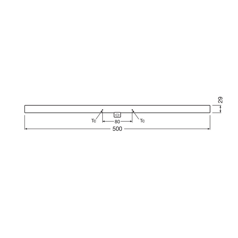 Лампа светодиодная 4.7W 220V 470lm 2700K S14d DIM 29x500mm прямая [4099854232855] OSRAM LEDinestra