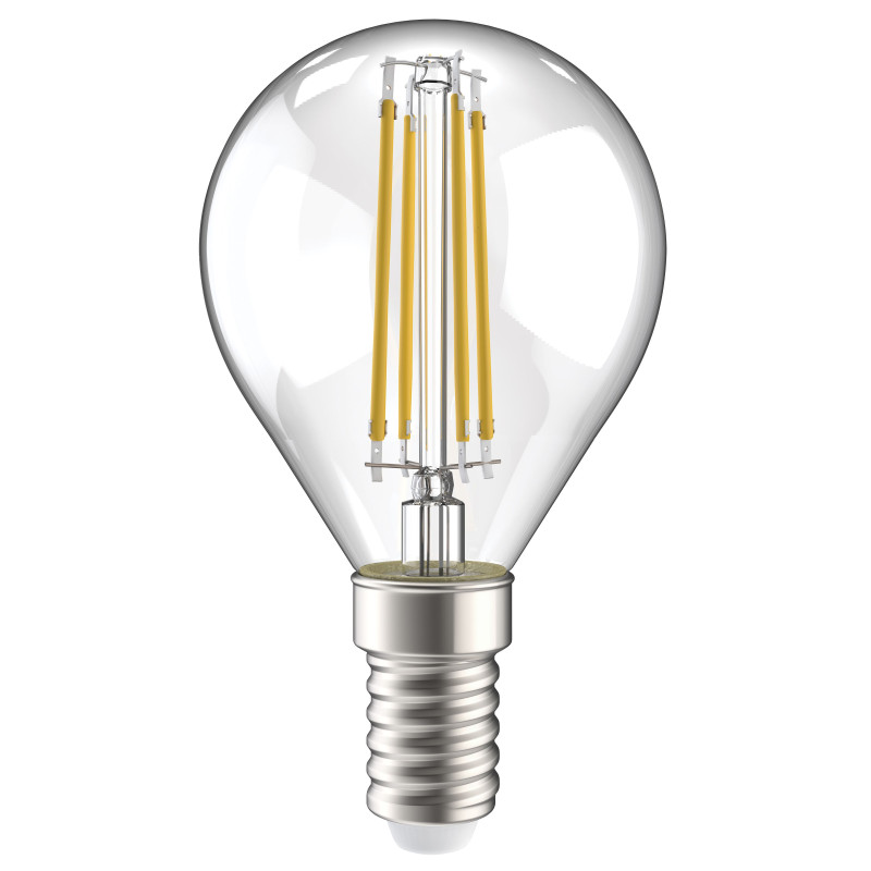 Лампа светодиодная филаментная 5W 220V 600lm 3000К E14 79x45mm шар [LLF-G45-5-230-30-E14-CL] 360° УЕК