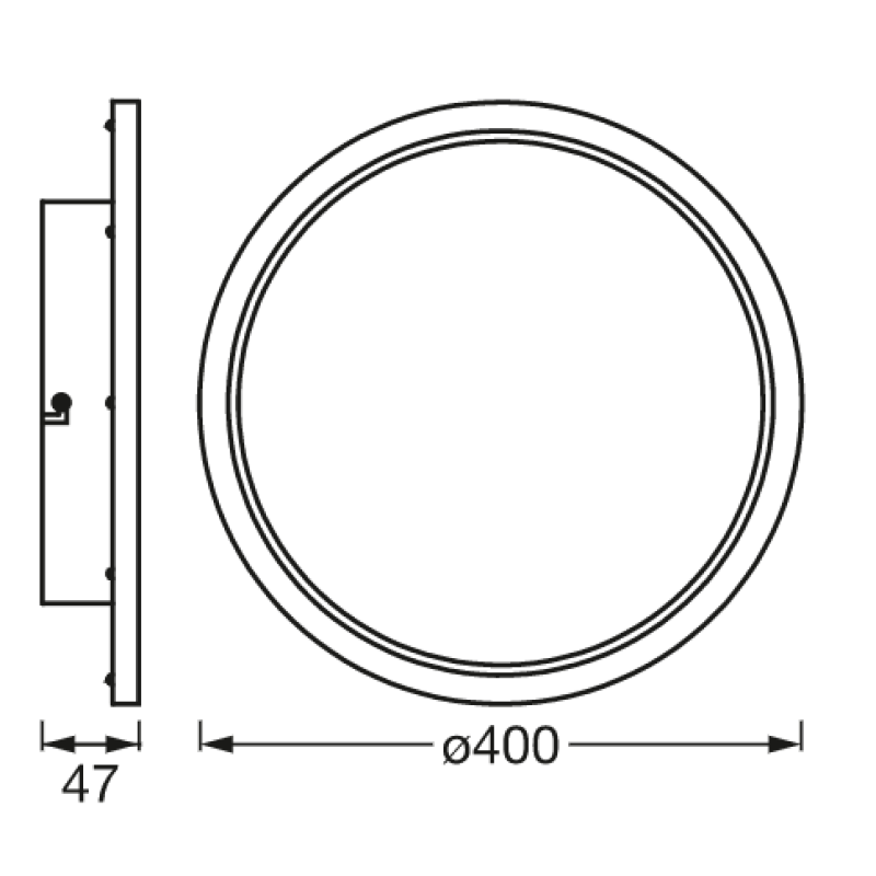 SMART светильник 25W 230V 3200lm 3000-6500K TW WIFI 400х47х400mm [4099854473265] Osram ORBIS DISC DIM