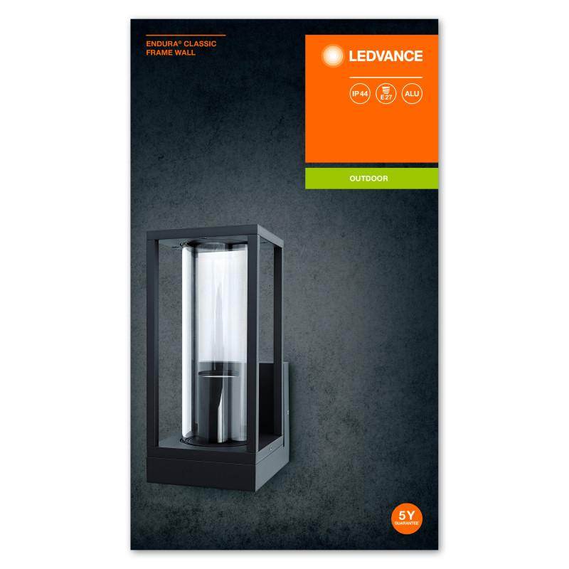 Світильник 220V IP44 245х110mm [4058075554399] Ledvance ENDURA FRAME