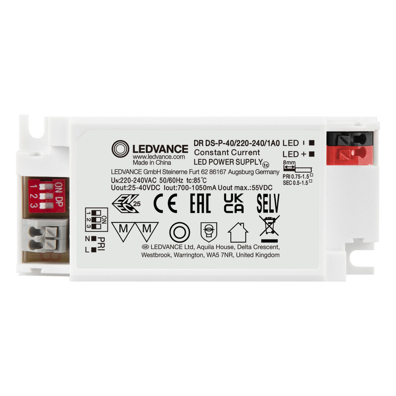 LED драйвер 10x1 40W 220-240V выходная 25-40V 1050mA IP20 [4099854077111] Ledvance DR DS-P