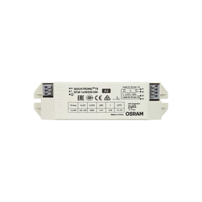 1x36 ЕПРА для люмінесцентних ламп T8 220-240V IP20 [4008321863287] QTZ8 Osram