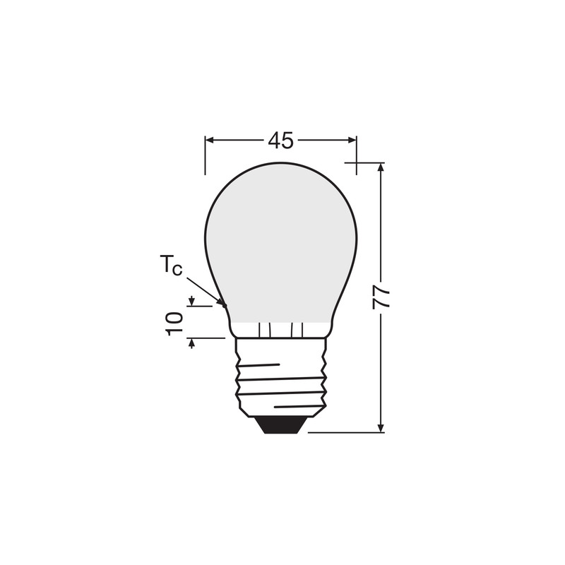 Лампа LED филаментная 5.5W 220V 806lm 4000K E27 45x77mm груша [4099854115554] OSRAM Star Classic P60 Filament