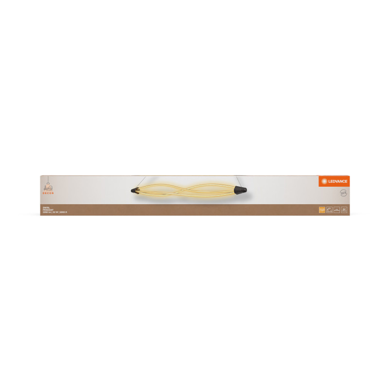LED Светильник подвесной 22W 220V 2400lm 3000K 1282x127x1282mm DIM [4058075841963] Ledvance DECOR SWIRL PEND