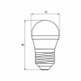 Лампа светодиодная 5W 220V 480lm 4000K E27 45х74mm шар [4260484996473] LED-G45-05274(P) EUROLAMP