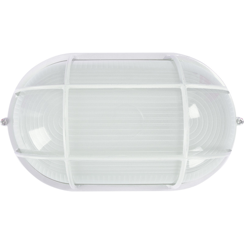 Світильник 100W 230V E27 IP54 овальний 283х130х162mm білий [l002029] E.NEXT e.light.1403.1.100.27.white