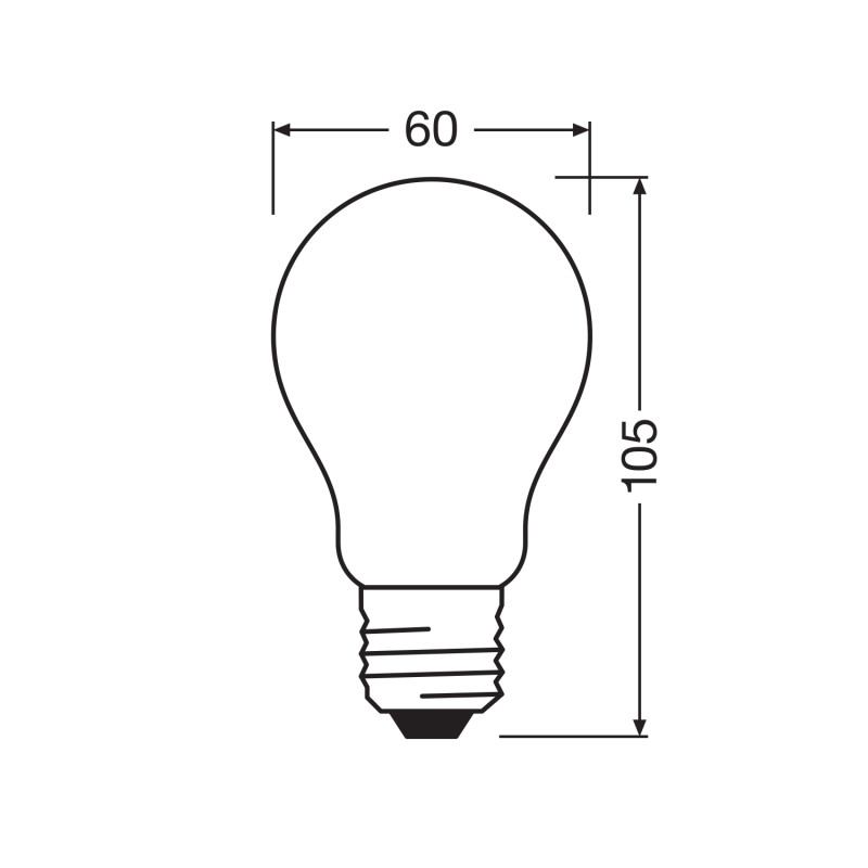 Лампа LED 5,9W 230V 806lm 4000K E27 60x105mm DIM груша [4099854464997] CL A60 Osram