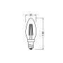 Лампа LED 3,4W 230V 470lm 4000K E14 35x100mm свічка [4099854467189] Osram CL B40 Filament