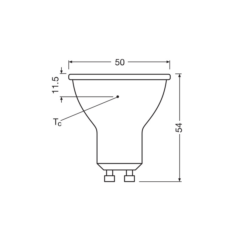 Лампа LED 6,9W 220V 575lm 3000K GU10 50x54mm рефлекторная [4058075096769] Osram PAR16