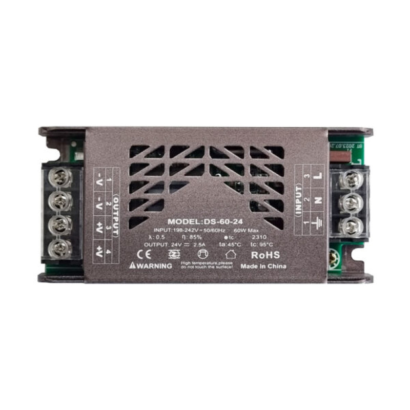 Блок живлення для світлодіодної стрічки 60W 24V 2,5A [4262380661141] PS-60W EUROLAMP