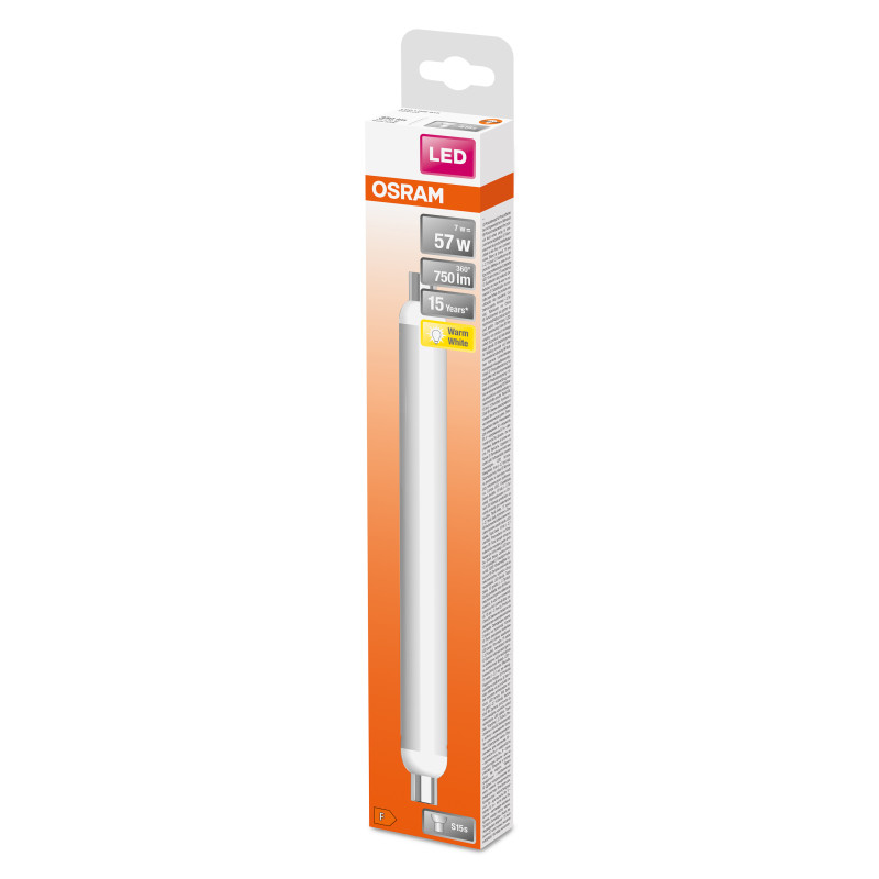 Лампа светодиодная 7W 220V 750lm 2700K S15s 26x284mm прямая [4058075699458] OSRAM LED LINE S15 / S19