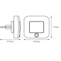 Нічник 0.70W 220V 10lm 3000K 67x73x84mm [4058075266780] Ledvance LUNETTA Hall Sensor з сенсором руху і світла