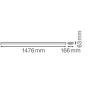 Светильник LED линейный 45W 220V 5850lm 3000K 1476x166x63mm IP44 [4058075733190] Ledvance LN SF 1500 P