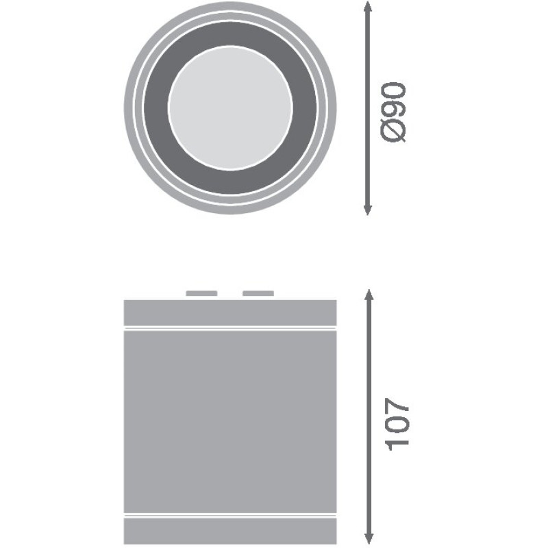 Накладний LED світильник 15W 220V 1575lm 3000K ⌀90mm IP65 білий [4058075768963] Ledvance DL Surface DN