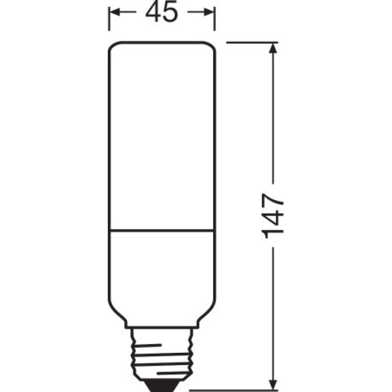 Лампа светодиодная винтажная 0.5W 220V 10lm 1500K E27 45x107mm филаментная [4058075389908] OSRAM flame stick