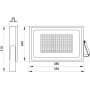 Прожектор LED 200W 220V 16000lm 6000K IP65 380x35x260mm [l0790007] E.NEXT e.LED.flood.stand.200.6000