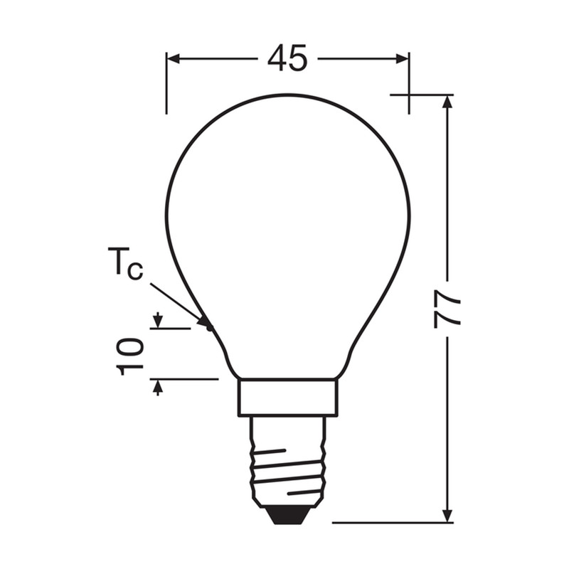 Лампа светодиодная 7W 230V 1055lm 4000K E14 45x77mm шар [4099854547577] LED VALUE CL P75 OSRAM