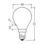Лампа светодиодная 7W 230V 1055lm 4000K E14 45x77mm шар [4099854547577] LED VALUE CL P75 OSRAM