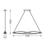 LED Светильник подвесной 22W 230V 2400lm 3000K 1282x127x1282mm DIM [4099854461590] Osram DECOR SWIRL PEND