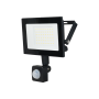 Прожектор LED 50W 230V 4000lm 6500K 148x160x70mm с датчиком движения черный [SLC-50-IP54-MS-B] Delta SLC-MS UEC