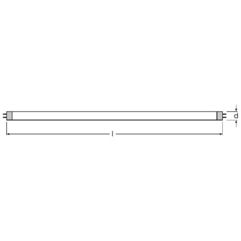 Лампа трубка люмінесцентна 8W 56V 385lm 4000K G5 DIM 302x16mm [4050300008912] OSRAM Basic T5 Short