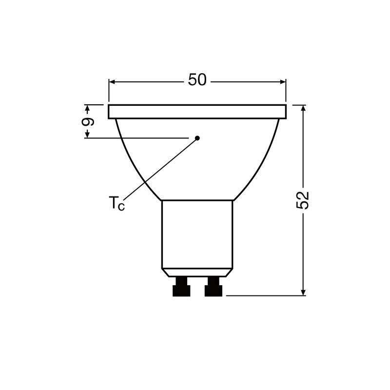 Лампа LED 6,1W 230V 575lm 2700K GU10 DIM 50x52mm рефлекторная [4099854456930] Osram PAR16