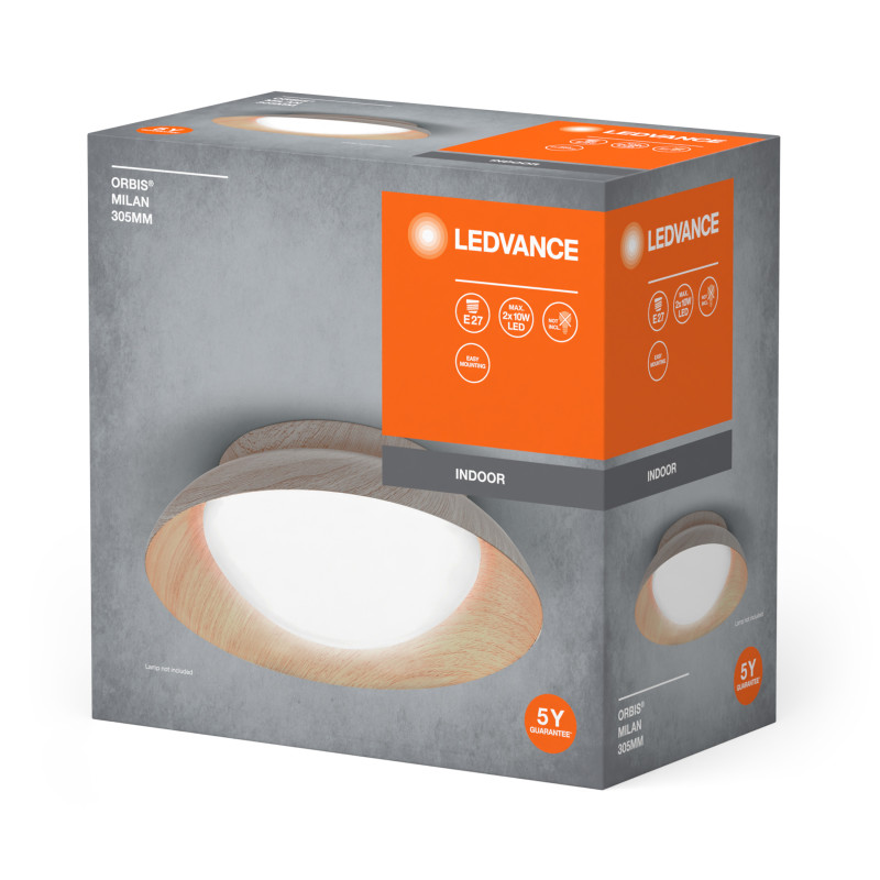 LED Светильник накладной 2хE27 220V 100х305mm [4058075829169] LEDVANCE ORBIS MILAN