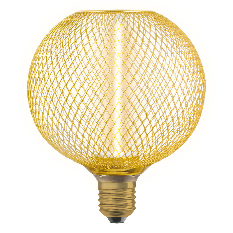 Лампа светодиодная винтажная 3.5W 220V 150lm 1800K E27 DIM 125x150mm филаментная [4058075840164] OSRAM LED DECO G125 GOLD