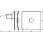Светильник-часы 0.30W RGB 220V 62x62x62mm [4058075759282] Ledvance LUNETTA SQUARE с сенсором движения и света