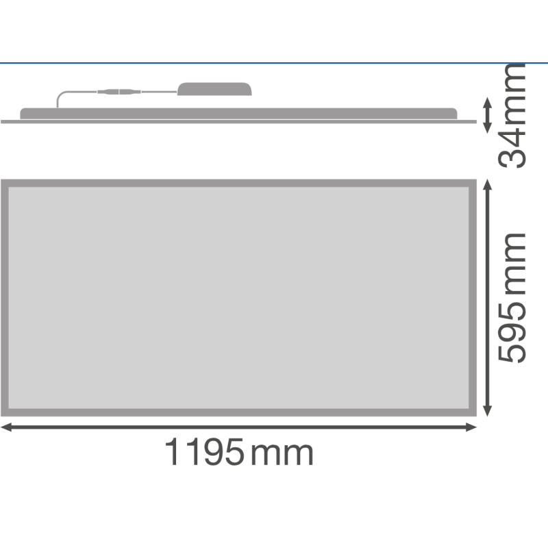 Светодиодная панель 53W 220V 5830lm 4000K 1195x595x34mm IP20 [4099854017643] Ledvance PL COMP U19