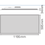 Светодиодная панель 53W 220V 5830lm 4000K 1195x595x34mm IP20 [4099854017643] Ledvance PL COMP U19