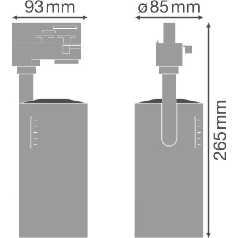 4000k Трековый светодиодный светильник d85, 25w, dim, 97r, wt tr sp zoom, Ледванс [4058075335783] Ledvance