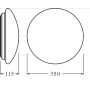LED Светильник накладной 18w 220v 1440lm 4000K ⌀350x115mm IP44 [4058075617964] Ledvance SF CIRC 350