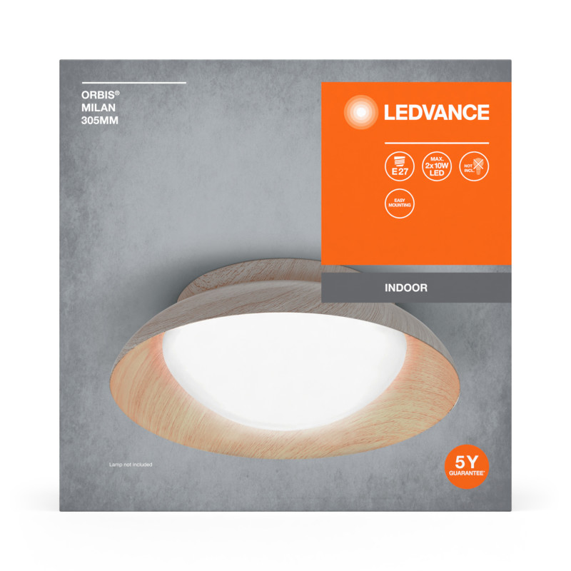 LED Светильник накладной 2хE27 220V 100х305mm [4058075829169] LEDVANCE ORBIS MILAN