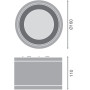 Накладной LED светильник 30W 220V 3150lm 3000K ⌀160mm IP65 черный [4058075769175] Ledvance DL Surface DN