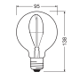 Лампа светодиодная винтажная 3.4W 220V 100lm 1800К E27 95x138mm [4058075760950] OSRAM vintage