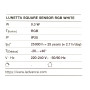 Светильник-часы 0.30W RGB 220V 62x62x62mm [4058075759282] Ledvance LUNETTA SQUARE с сенсором движения и света