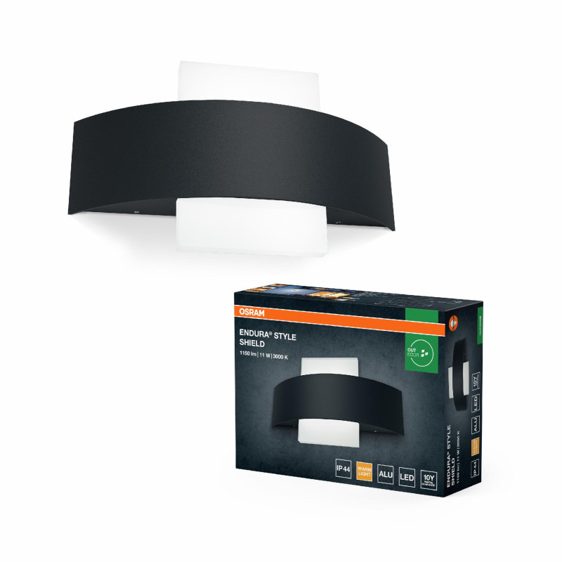 Светильник 10.5W 230V 410lm 3000K IP44 60x142x240mm [4099854461873] Osram ENDURA STYLE SHIELD