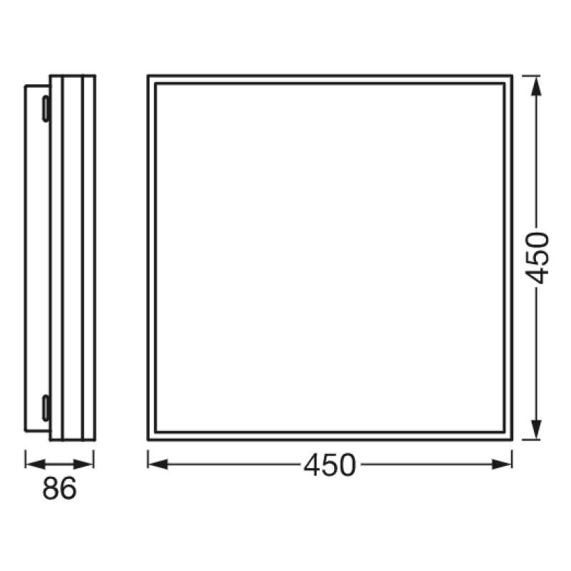 SMART світильник стельовий 42W 220V 4400lm 3000-6500K TW WIFI 450х86х450mm [4058075572812] Ledvance Magnet DIM