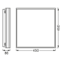 SMART світильник стельовий 42W 220V 4400lm 3000-6500K TW WIFI 450х86х450mm [4058075572812] Ledvance Magnet DIM