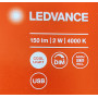 Нічник 2.00W 5V 150lm 4000K 580mAh 206x17mm DIM [4058075399723] Ledvance LEDSTIXX USB змінює становище
