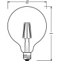 Лампа світлодіодна вінтажна 6.5W 220V 650lm 2400K E27 DIM 124x168mm [4058075808997] OSRAM led vintage 1906 gl