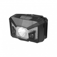LED фонарь налобный 3W 550lm 6500K 60x45mm [4260642639792] EUROLAMP HL-3W(black) на батарейках